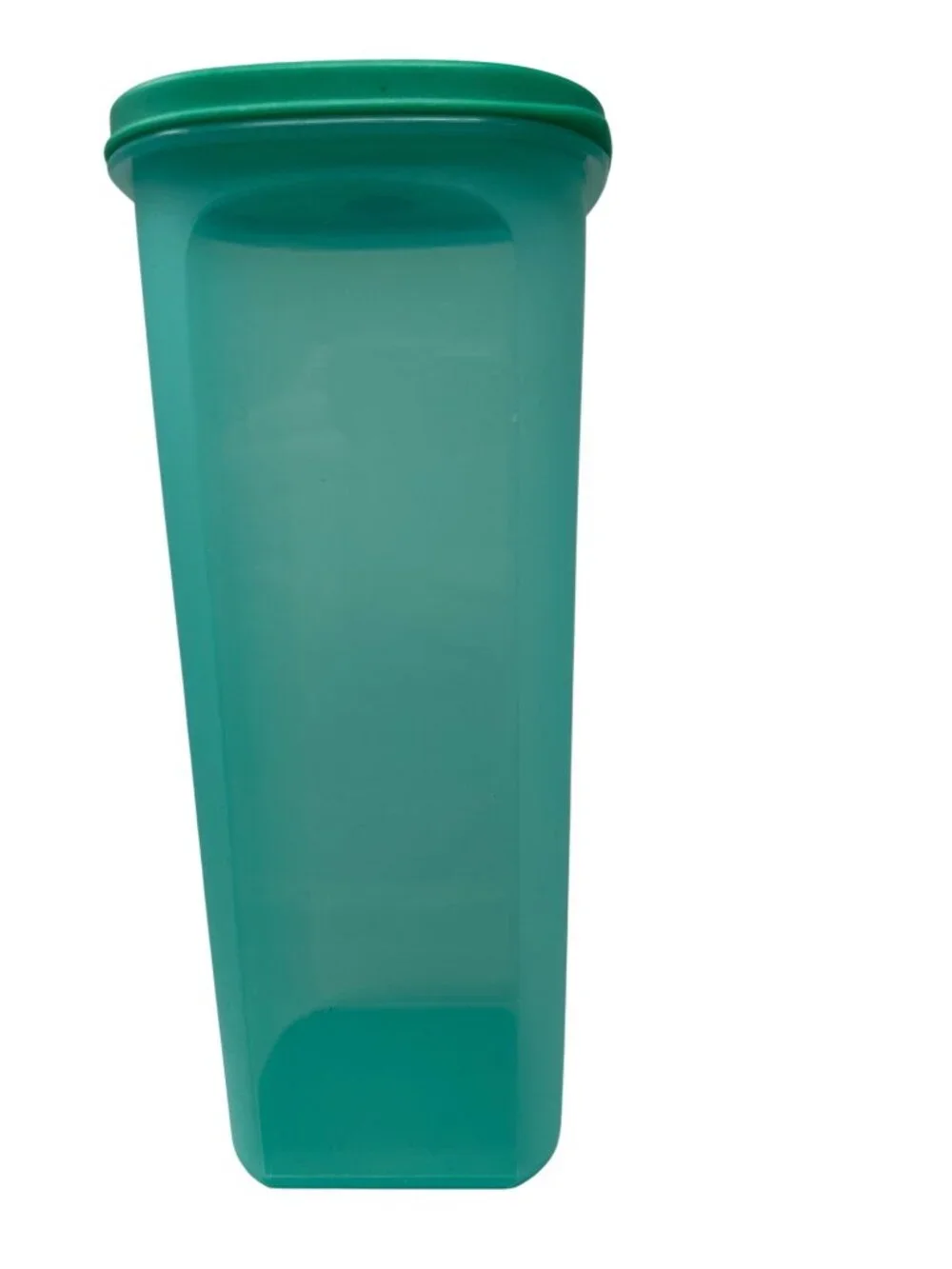 Tupperware Juice Container Green Slimline Tall Square 2 Quarts 5772D-1 Pitcher